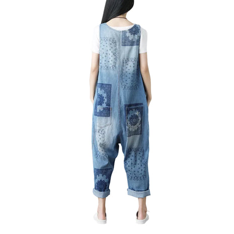 Women's Relaxed Fit Street Style Denim Overall blndl
