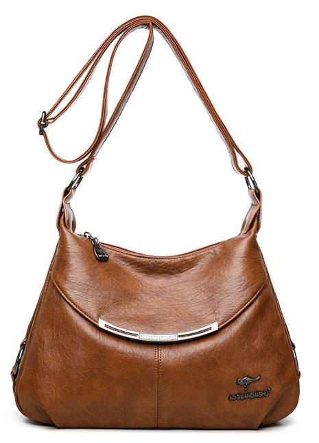 Women’s Soft Leather Shoulder Handbag – Timeless Elegance for Everyday Style brown