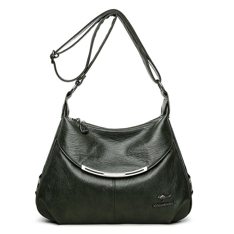 Women’s Soft Leather Shoulder Handbag – Timeless Elegance for Everyday Style green