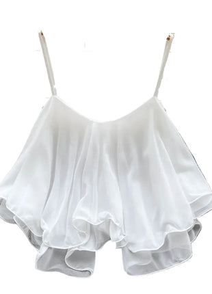 Women's Solid-Color Loose-Fit Chiffon Camisole

Elegant Sleeveless Chiffon Strap Top for Women

Women's Loose-Fit White Chiffon Camisole

Versatile Solid-Color Chiffon Vest Top

Women's Sleeveless Chiffon Top in Pink and Yellow