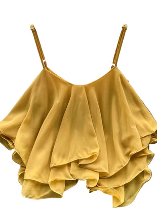 Women's Solid-Color Loose-Fit Chiffon Camisole

Elegant Sleeveless Chiffon Strap Top for Women

Women's Loose-Fit White Chiffon Camisole

Versatile Solid-Color Chiffon Vest Top

Women's Sleeveless Chiffon Top in Pink and Yellow