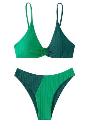 Women's Solid Color Stitching Bikini Set
Modern Two-Piece Solid Colour Bikini
Stylish Polyester Bikini for Beach Holidays
Contrast Stitching Women's Swimwear
Versatile Solid Color Bikini Set