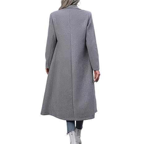 Elegant Women's Long Winter Coat with Button Detail