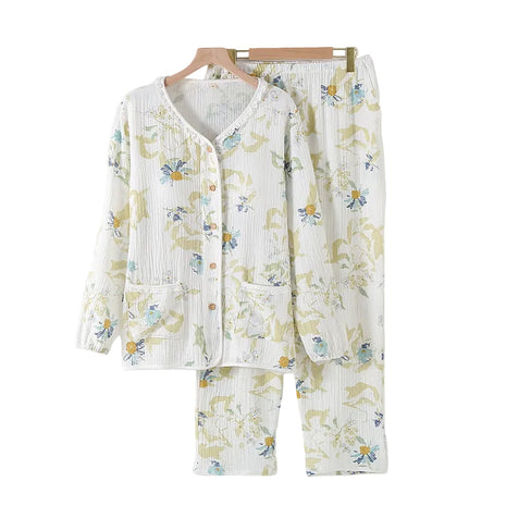 Collarless Cotton Pyjamas for Women
Women's V-Neck Cotton Pyjamas Set BLNDL