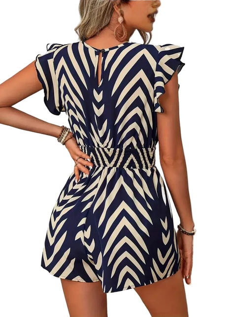 Women's Casual Floral Shorts Jumpsuit for Vacation