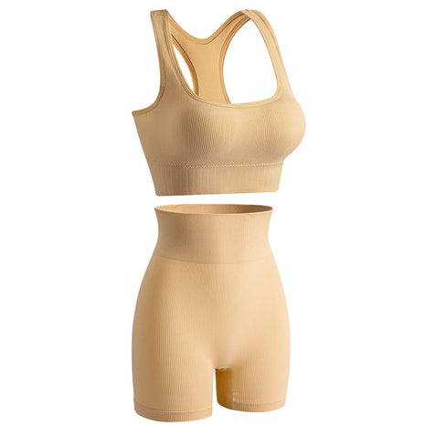 Women's Wireless Bra and Shorts Activewear Set