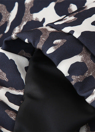 Women's distressed leopard print jacket coat

Leopard print streetwear jacket with irregular fit

Women's animal print coat with distressed detailing

Long-sleeve leopard jacket for casual streetwear outfits

Women's leopard print outerwear styled with denim

Distressed animal print jacket for edgy everyday fashion

BLNDL women's leopard print statement jacket