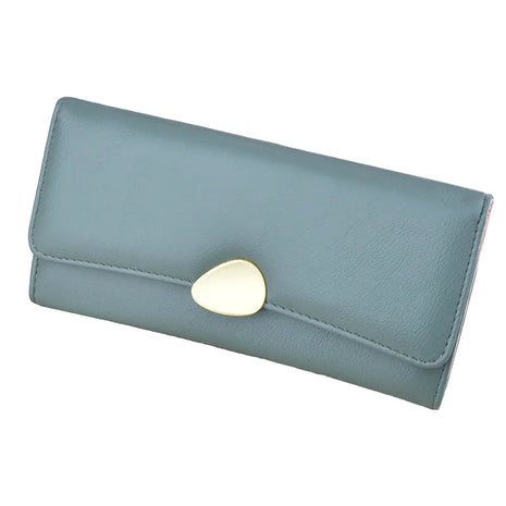 Women's long wallet featuring polyester lining and spacious everyday organization.