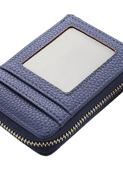 Women's small card holder available in multiple colors with soft leather finish.