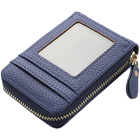 Women's small card holder available in multiple colors with soft leather finish.