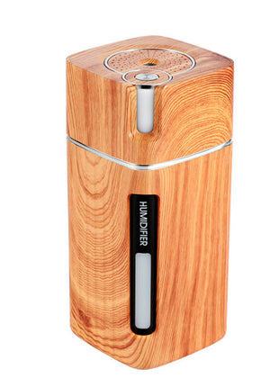 Wooden-textured humidifier on a white background