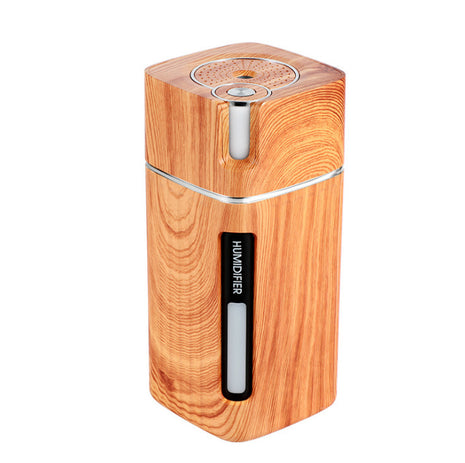 Wooden-textured humidifier on a white background