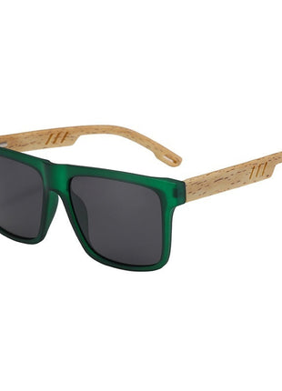 Wood Grain TR Polarized Sunglasses UV380 Box Frame Eyewear BLNDL For men and women