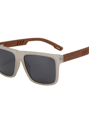 Wood Grain TR Polarized Sunglasses UV380 Box Frame Eyewear BLNDL For men and women
