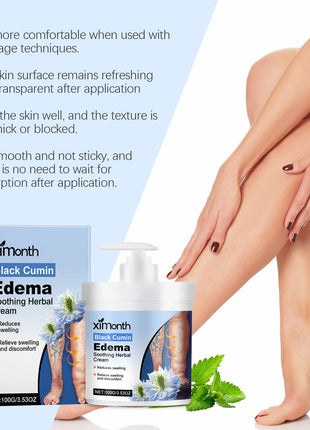 Ximonth Crema para el cuidado de las piernas | Crema herbal calmante para el alivio del edema y la mejora de la circulación