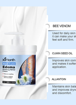 Ximonth Crema para el cuidado de las piernas | Crema herbal calmante para el alivio del edema y la mejora de la circulación