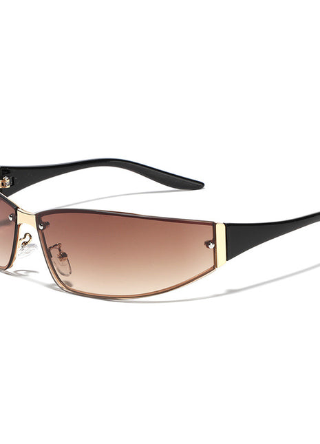 Modern Tech Style Sunglasses with Stainless Steel and PC Frame
