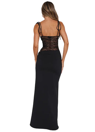 Black Y2K Sling Maxi Dress