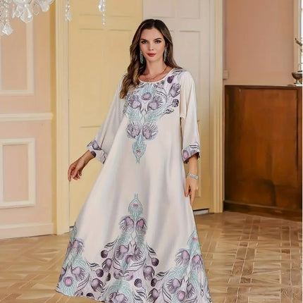Elegant Floral Long Sleeve Dress