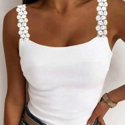 Lace Stitching Loose Vest