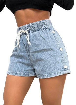 Commuter's Elastic Denim Shorts