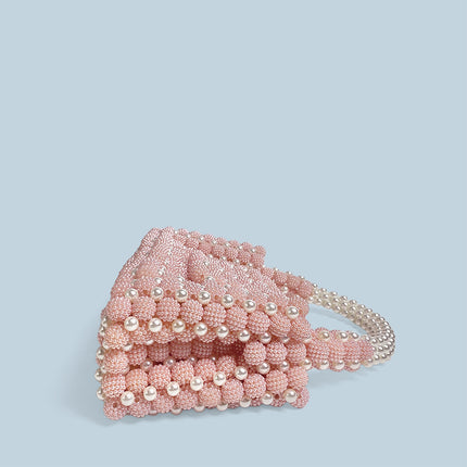 Waxberry Pearl Ball Handmade Beaded Handbag