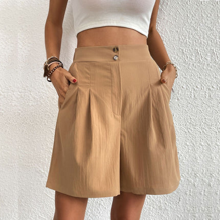Loose High Waist Wide Leg Shorts