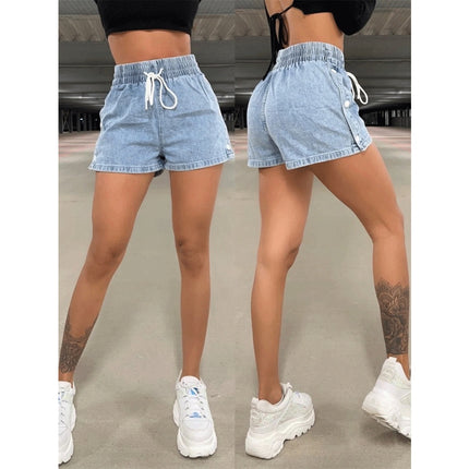 Commuter's Elastic Denim Shorts