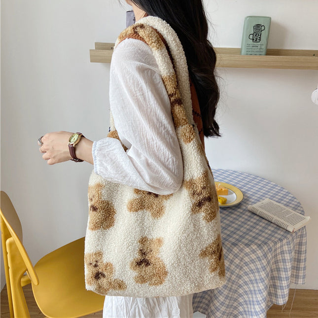 Cute Bear Double Side Handbags