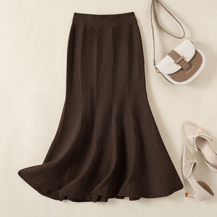 Fishtail Mid-length Autumn and Winter High Waist Skirt