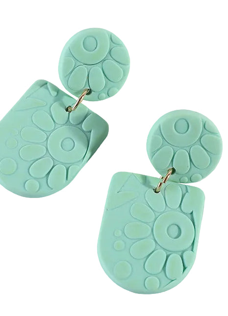 Embossed Sunflower Earrings