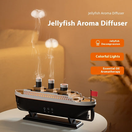 Ship Aroma Diffuser Ultrasonic Spit Smoke Ring Jellyfish or Spray Humidifier