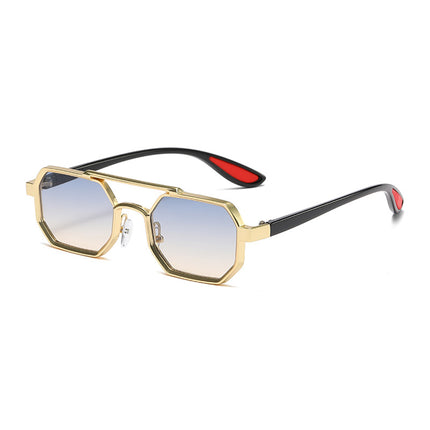 Oversized Metal Frame Sunglasses UV400