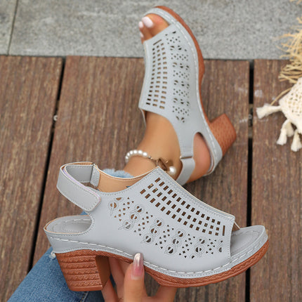 Open Toe Hollow Peep Toe Heels