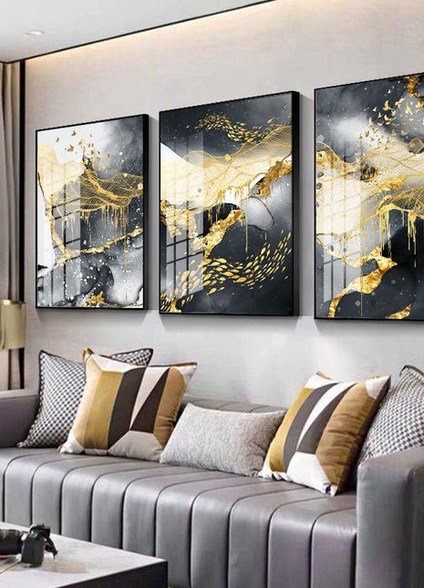 Dorado Blanco y Negro - 70x105 cm