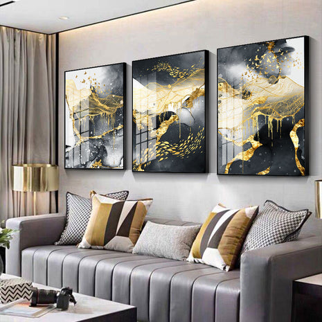 Dorado Blanco y Negro - 70x105 cm