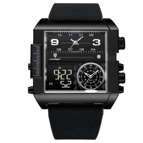 Reloj de cuarzo electrónico de doble pantalla Fashion