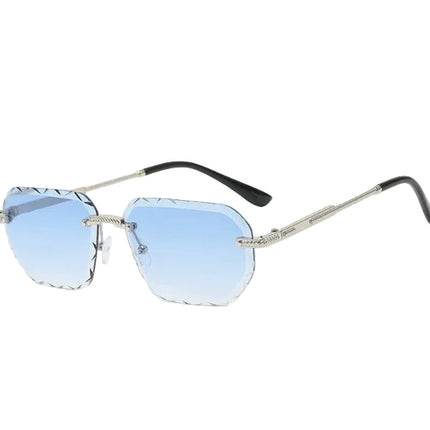 Frameless Sunglasses – Minimalist Small Lens Fashion Shades