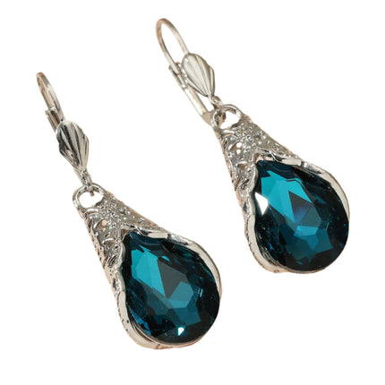 Blue Water Drop Earring