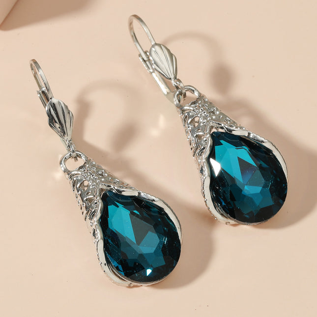 Blue Water Drop Earring