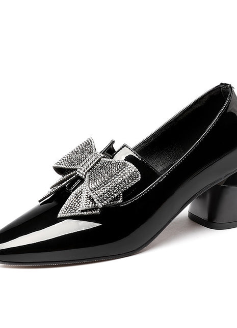Rhinestone Bow High Heels
