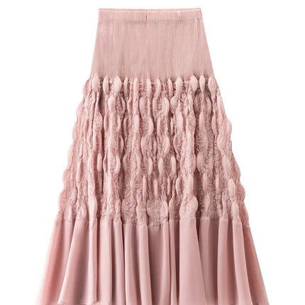 Designed Slimming Graceful Pleated Skirt