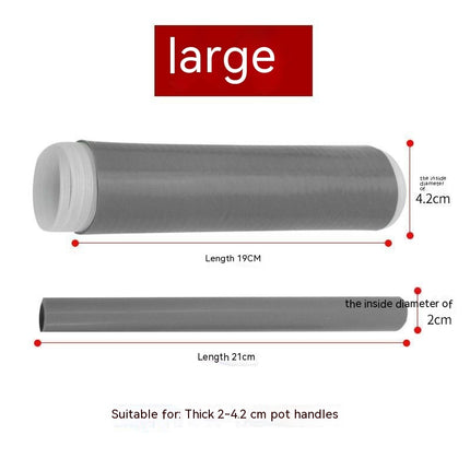 Measurement chart for thick pot handles with dimensions and suitability for pot handles.