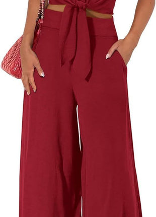 High Waist Slim-fit Wide-legged Pants Suit