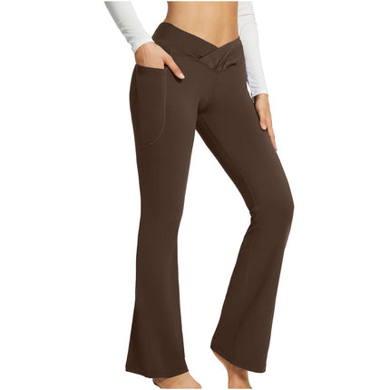 High Waist Slim Fit Wide Leg Yoga Pants