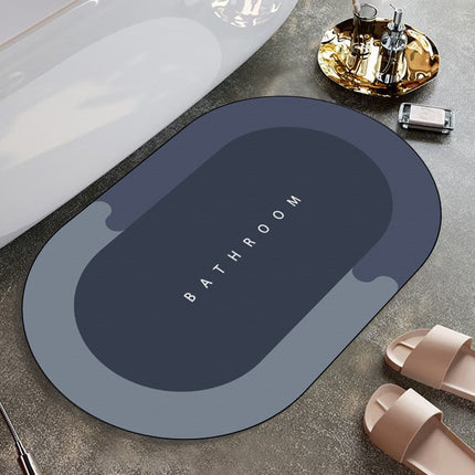 Bathroom Diatom Mud Non-Slip Absorbent Oval Floor Mat