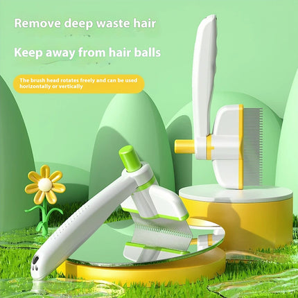 Self-Cleaning Flea Removal Magic Pet Brush for Cats & Dogs