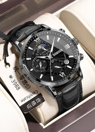 Simple Multifunctional Chronograph Waterproof Quartz Watch