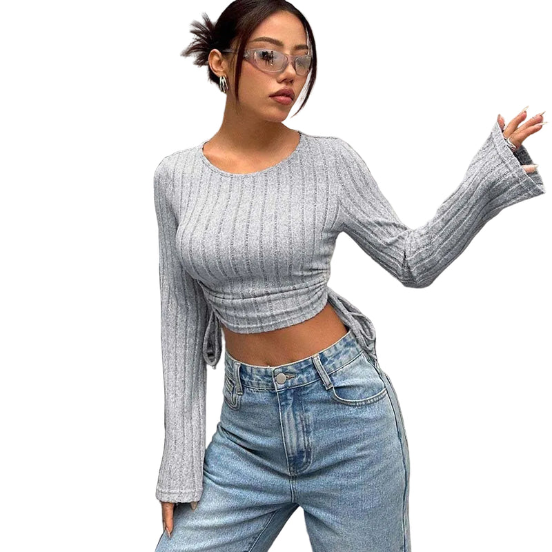 Women's Autumn Winter Street Style Slim Fit Short Top