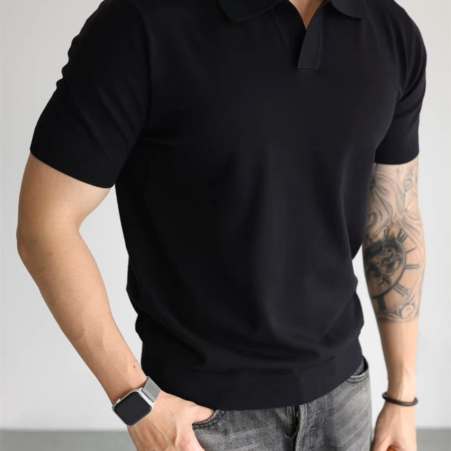Summer Men's Cool Loose Lapels T-shirt